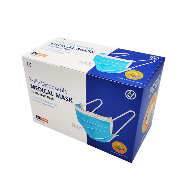 圖片 3 - Ply Disposable MEDICAL MASK ADULTS 成⼈⼝罩 50 ⽚ 獨立包裝