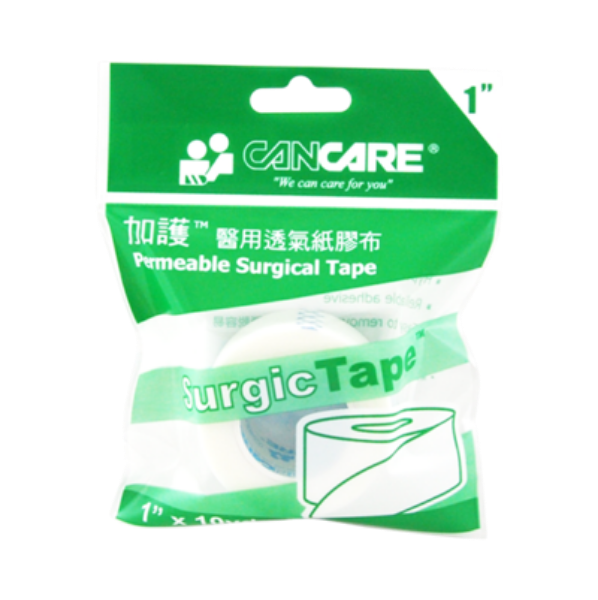 圖片 Cancare 加護 醫⽤透氣紙膠布 1 x 10 yd