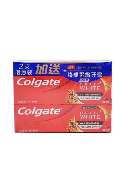 圖片 Colgate 高露潔 Optic White 光感白火山泥牙膏 100g x 2