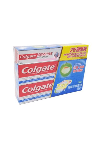 圖片 Colgate 高露潔 TOTAL 專業牙齦護理美白牙膏孖裝 附送抗敏專家牙膏