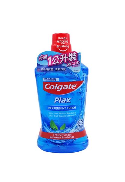 圖片 Colgate 高露潔 貝齒特涼薄荷漱口水 藍色 (Peppermint Fresh) 1000 ml