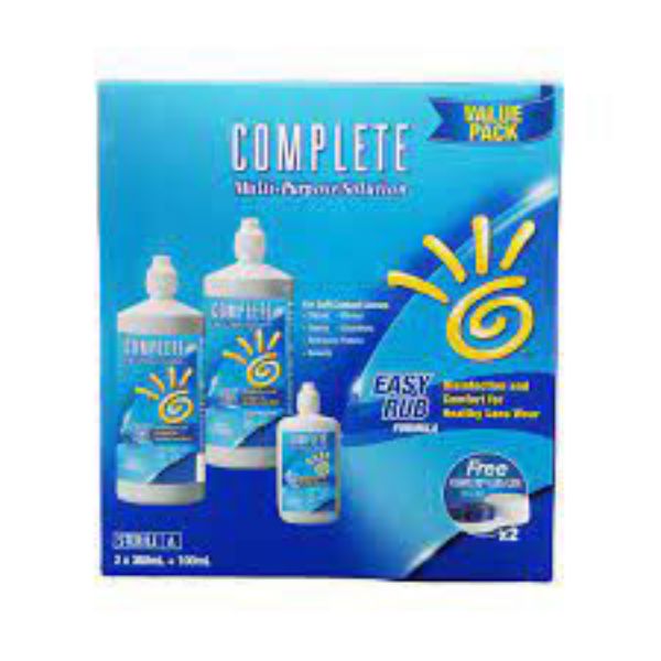 圖片 COMPLETE® 多功能隱形眼鏡藥⽔ 360ml 2⽀+ 100ml 1⽀