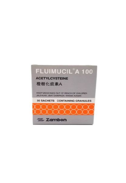 圖片 Fluimucil 橙樹化痰素 A 100 無糖30 包