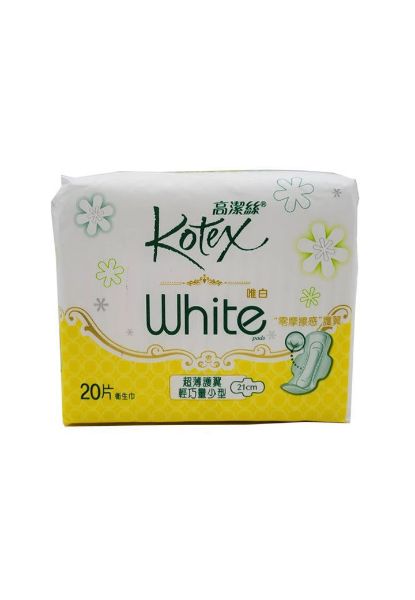 圖片 Kotex 高潔絲 唯白 White 超薄護翼輕巧量少型 21 cm 20 片
