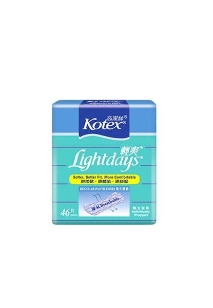 圖片 Kotex 高潔絲 輕爽 Lightdays 輕爽透氣護墊 15 cm 46 片
