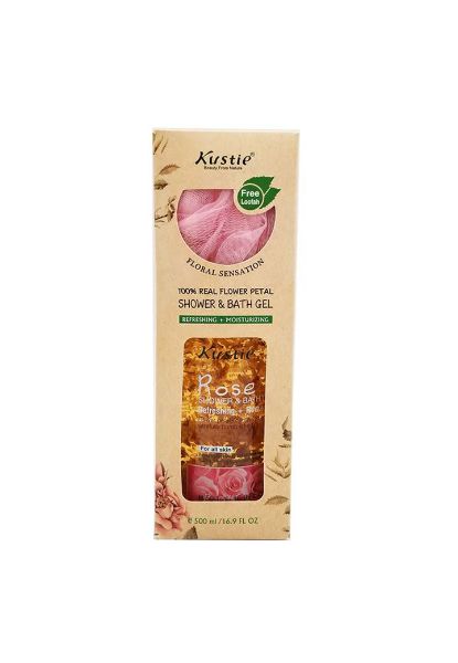 圖片 KUSTIE 蔻斯汀玫瑰花瓣沐浴露 (連泡泡球) 500 ml