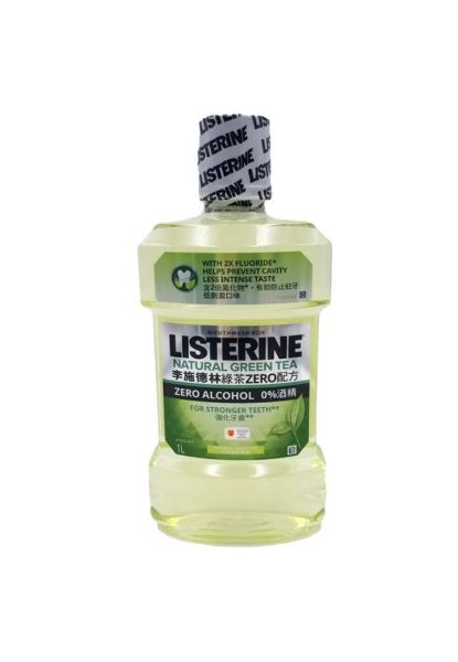 圖片 Listerine 李施德林 綠茶 ZERO 配方漱口水1000 ml